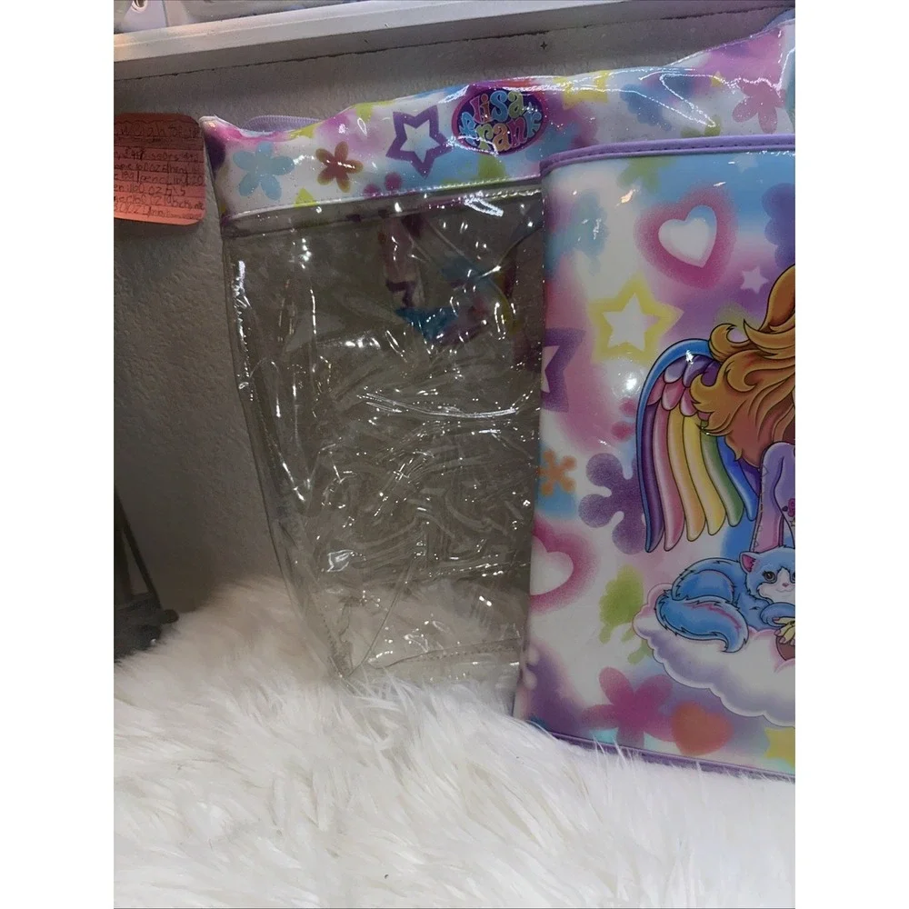 $119 🌙 Rare Y2K Lisa Frank Angel Zip-up Trapper Keeper Binder + BAG Accessories